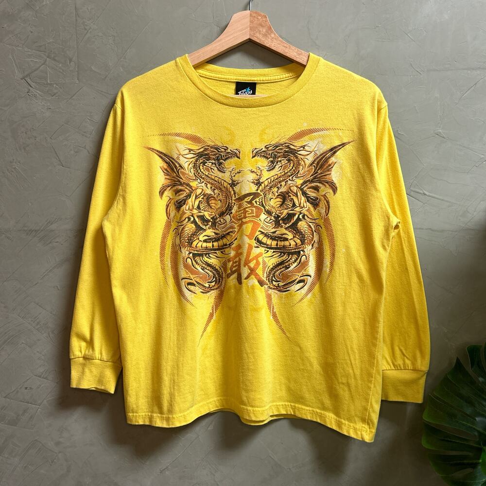 JNCO Style Top Heavy Dragon Longsleeve Youth XL Y2K Kids Vintage